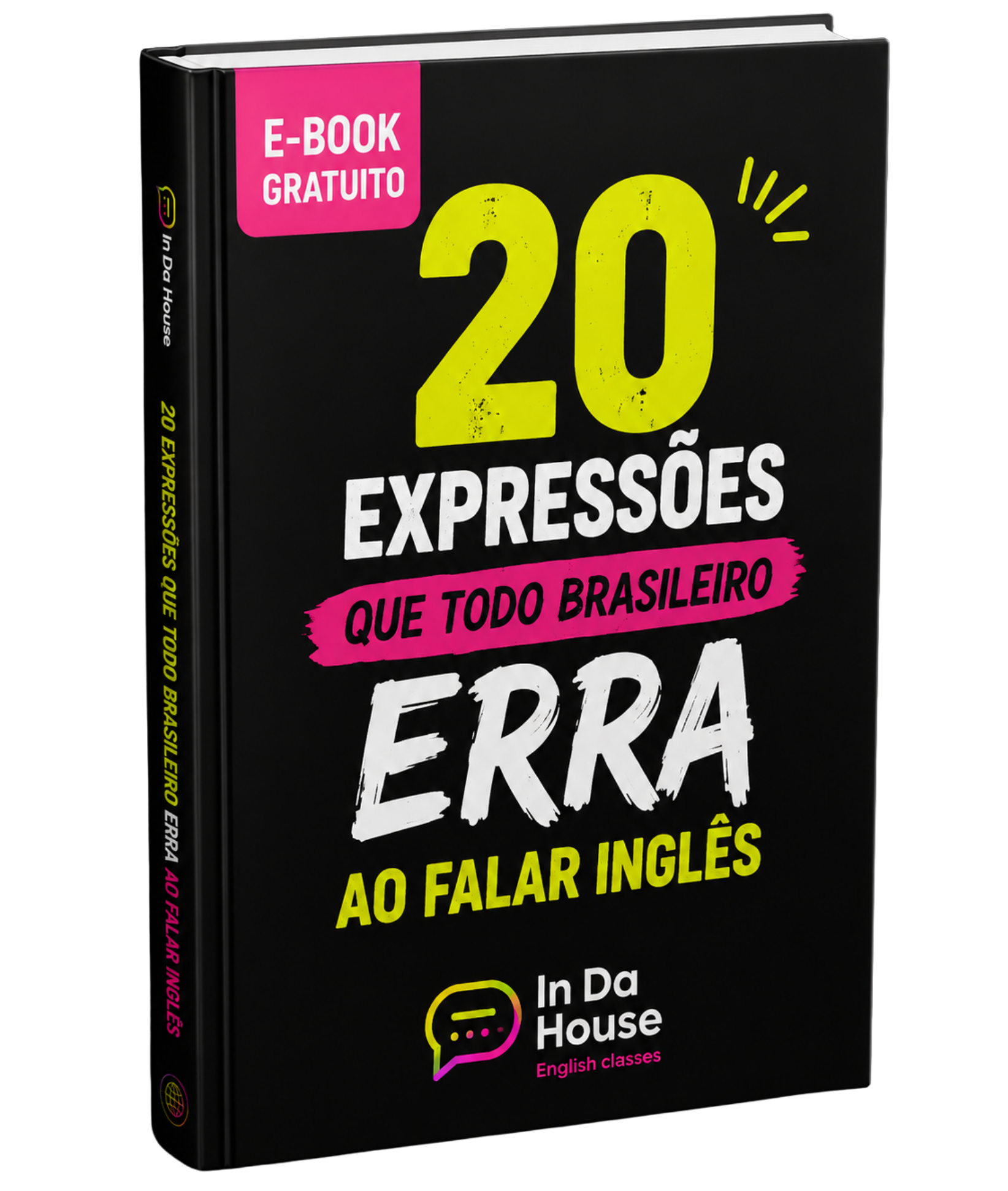 Capa do e-book: 20 expressões que todo brasileiro erra ao falar inglês